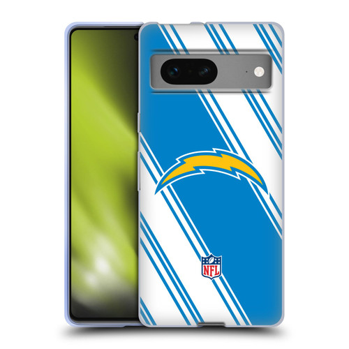 NFL Los Angeles Chargers Artwork Stripes Soft Gel Case for Google Pixel 7