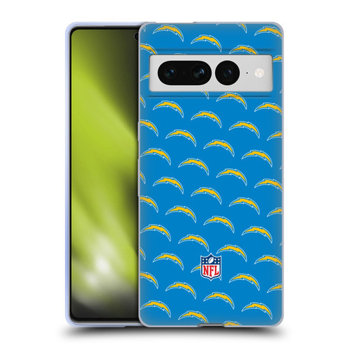 NFL Los Angeles Chargers Artwork Patterns Soft Gel Case for Google Pixel 7 Pro
