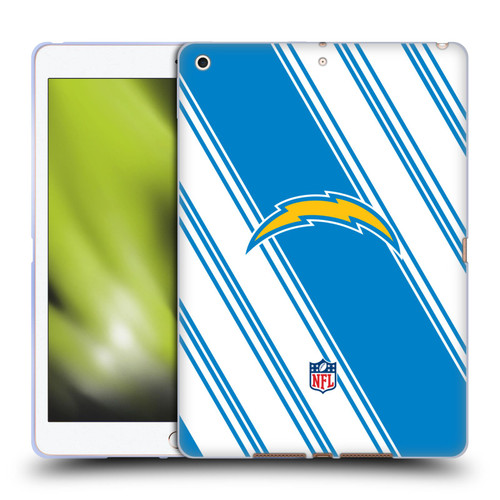 NFL Los Angeles Chargers Artwork Stripes Soft Gel Case for Apple iPad 10.2 2019/2020/2021