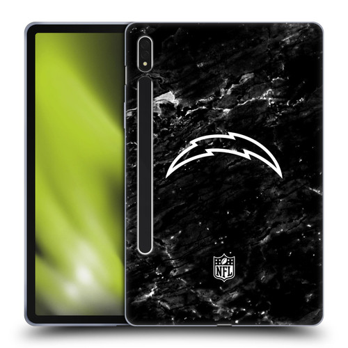 NFL Los Angeles Chargers Artwork Marble Soft Gel Case for Samsung Galaxy Tab S8