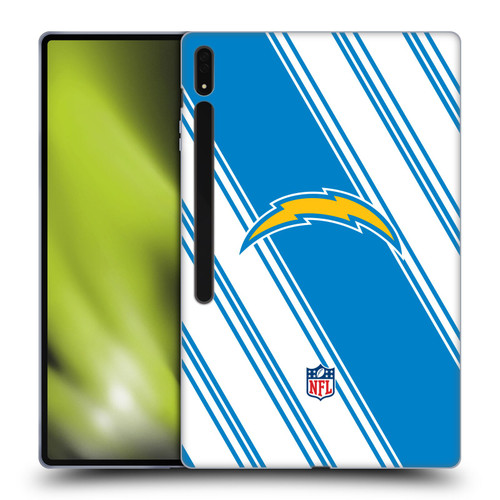 NFL Los Angeles Chargers Artwork Stripes Soft Gel Case for Samsung Galaxy Tab S8 Ultra