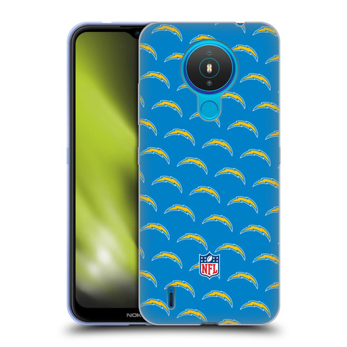 NFL Los Angeles Chargers Artwork Patterns Soft Gel Case for Nokia 1.4