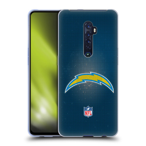 NFL Los Angeles Chargers Artwork LED Soft Gel Case for OPPO Reno 2