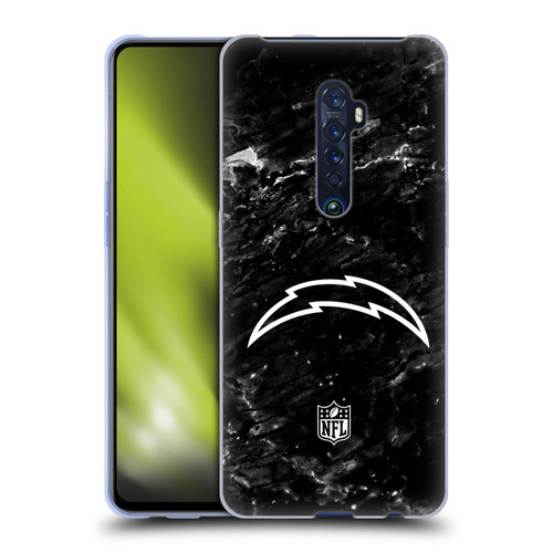 NFL Los Angeles Chargers Artwork Marble Soft Gel Case for OPPO Reno 2