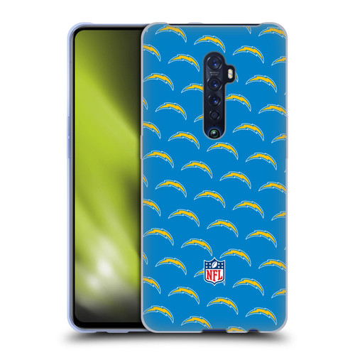 NFL Los Angeles Chargers Artwork Patterns Soft Gel Case for OPPO Reno 2