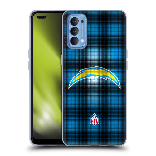 NFL Los Angeles Chargers Artwork LED Soft Gel Case for OPPO Reno 4 5G