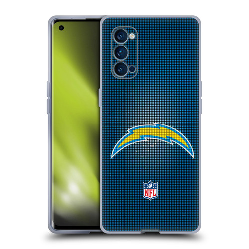 NFL Los Angeles Chargers Artwork LED Soft Gel Case for OPPO Reno 4 Pro 5G