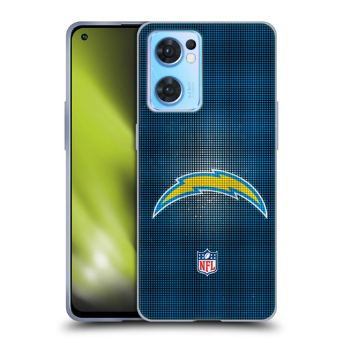 NFL Los Angeles Chargers Artwork LED Soft Gel Case for OPPO Reno7 5G / Find X5 Lite