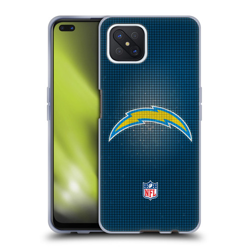 NFL Los Angeles Chargers Artwork LED Soft Gel Case for OPPO Reno4 Z 5G