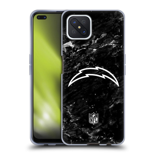 NFL Los Angeles Chargers Artwork Marble Soft Gel Case for OPPO Reno4 Z 5G