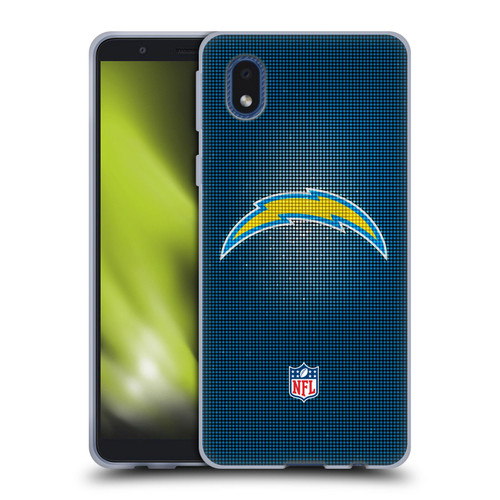 NFL Los Angeles Chargers Artwork LED Soft Gel Case for Samsung Galaxy A01 Core (2020)