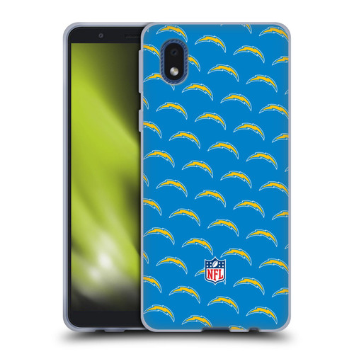 NFL Los Angeles Chargers Artwork Patterns Soft Gel Case for Samsung Galaxy A01 Core (2020)