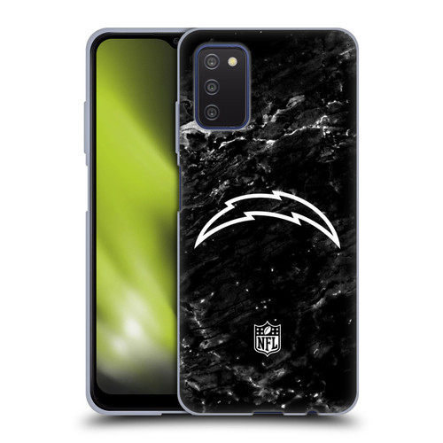 NFL Los Angeles Chargers Artwork Marble Soft Gel Case for Samsung Galaxy A03s (2021)