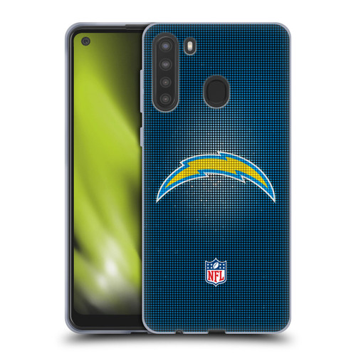 NFL Los Angeles Chargers Artwork LED Soft Gel Case for Samsung Galaxy A21 (2020)