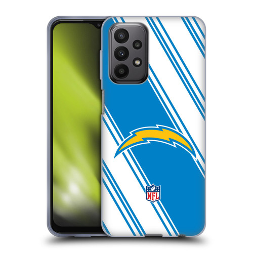 NFL Los Angeles Chargers Artwork Stripes Soft Gel Case for Samsung Galaxy A23 / 5G (2022)