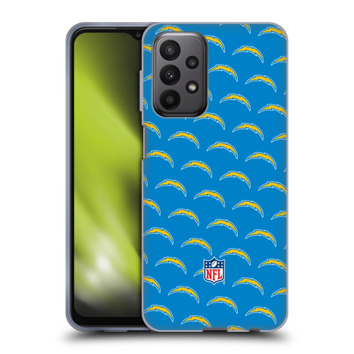 NFL Los Angeles Chargers Artwork Patterns Soft Gel Case for Samsung Galaxy A23 / 5G (2022)