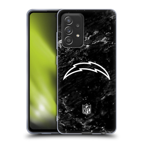 NFL Los Angeles Chargers Artwork Marble Soft Gel Case for Samsung Galaxy A52 / A52s / 5G (2021)