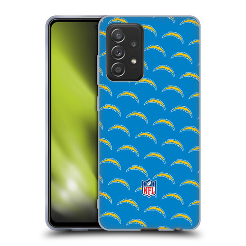 NFL Los Angeles Chargers Artwork Patterns Soft Gel Case for Samsung Galaxy A52 / A52s / 5G (2021)