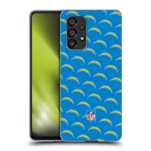 NFL Los Angeles Chargers Artwork Patterns Soft Gel Case for Samsung Galaxy A53 5G (2022)