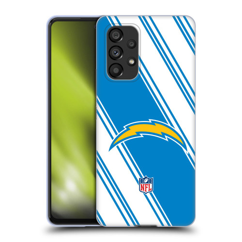 NFL Los Angeles Chargers Artwork Stripes Soft Gel Case for Samsung Galaxy A53 5G (2022)