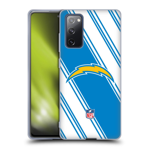 NFL Los Angeles Chargers Artwork Stripes Soft Gel Case for Samsung Galaxy S20 FE / 5G