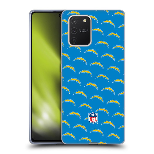 NFL Los Angeles Chargers Artwork Patterns Soft Gel Case for Samsung Galaxy S10 Lite