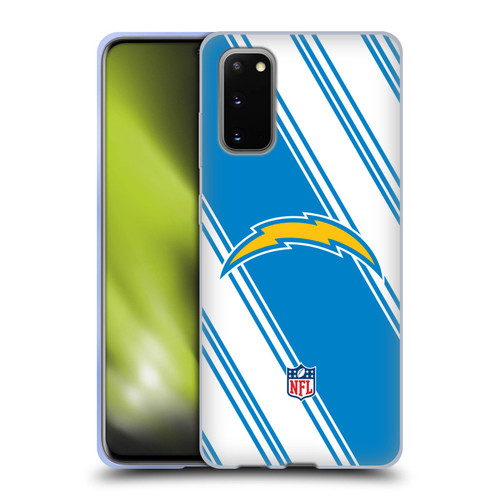 NFL Los Angeles Chargers Artwork Stripes Soft Gel Case for Samsung Galaxy S20 / S20 5G