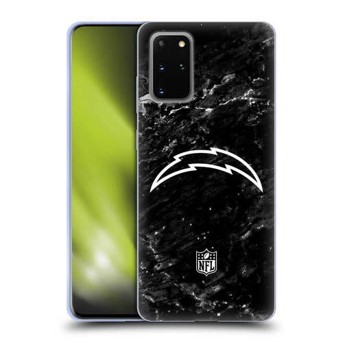 NFL Los Angeles Chargers Artwork Marble Soft Gel Case for Samsung Galaxy S20+ / S20+ 5G