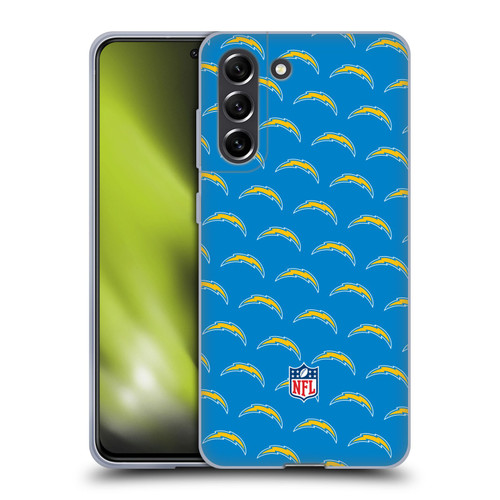 NFL Los Angeles Chargers Artwork Patterns Soft Gel Case for Samsung Galaxy S21 FE 5G