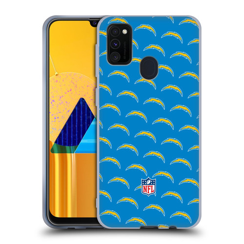 NFL Los Angeles Chargers Artwork Patterns Soft Gel Case for Samsung Galaxy M30s (2019)/M21 (2020)