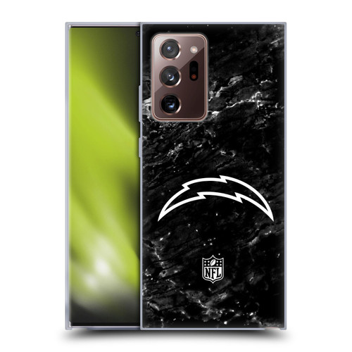 NFL Los Angeles Chargers Artwork Marble Soft Gel Case for Samsung Galaxy Note20 Ultra / 5G