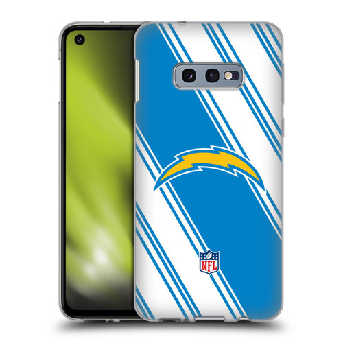 NFL Los Angeles Chargers Artwork Stripes Soft Gel Case for Samsung Galaxy S10e