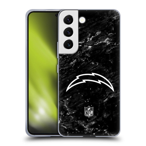 NFL Los Angeles Chargers Artwork Marble Soft Gel Case for Samsung Galaxy S22 5G