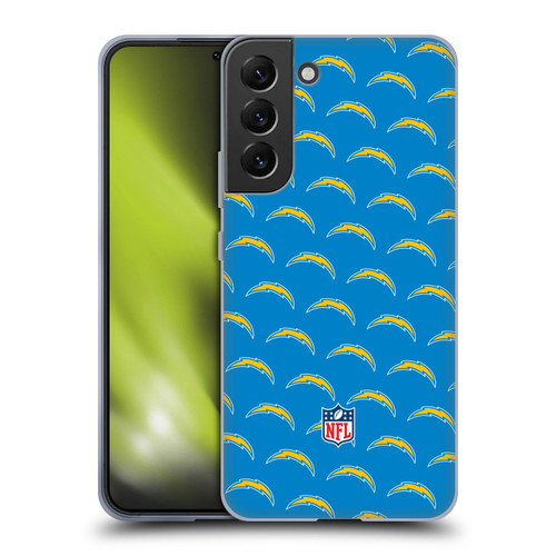 NFL Los Angeles Chargers Artwork Patterns Soft Gel Case for Samsung Galaxy S22+ 5G