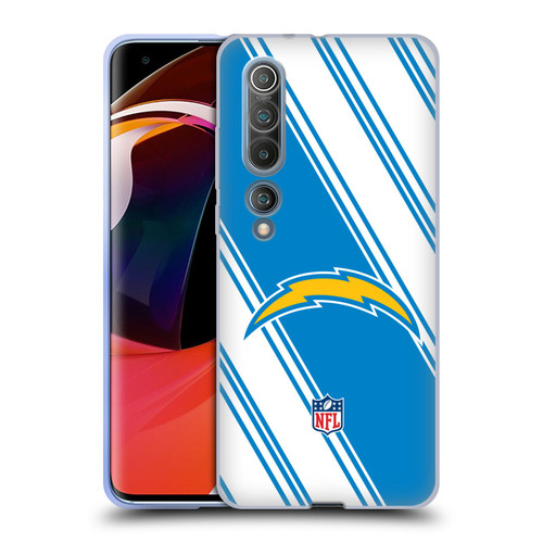 NFL Los Angeles Chargers Artwork Stripes Soft Gel Case for Xiaomi Mi 10 5G / Mi 10 Pro 5G