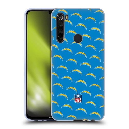 NFL Los Angeles Chargers Artwork Patterns Soft Gel Case for Xiaomi Redmi Note 8T