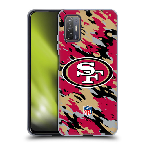 NFL San Francisco 49Ers Logo Camou Soft Gel Case for HTC Desire 21 Pro 5G