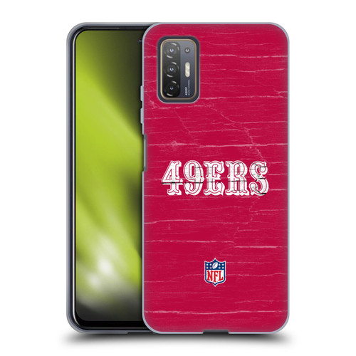 NFL San Francisco 49Ers Logo Distressed Look Soft Gel Case for HTC Desire 21 Pro 5G