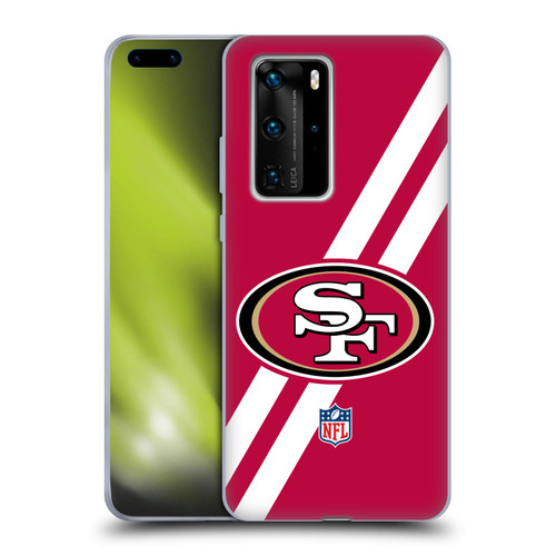 NFL San Francisco 49Ers Logo Stripes Soft Gel Case for Huawei P40 Pro / P40 Pro Plus 5G