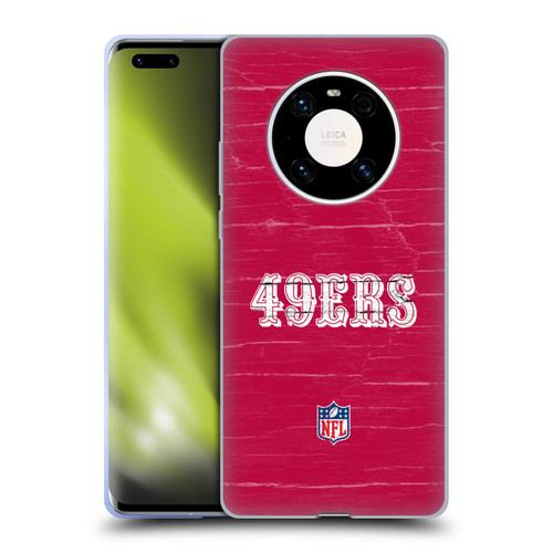 NFL San Francisco 49Ers Logo Distressed Look Soft Gel Case for Huawei Mate 40 Pro 5G