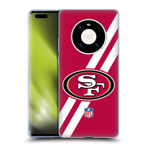 NFL San Francisco 49Ers Logo Stripes Soft Gel Case for Huawei Mate 40 Pro 5G