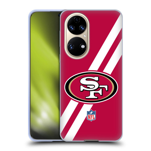 NFL San Francisco 49Ers Logo Stripes Soft Gel Case for Huawei P50