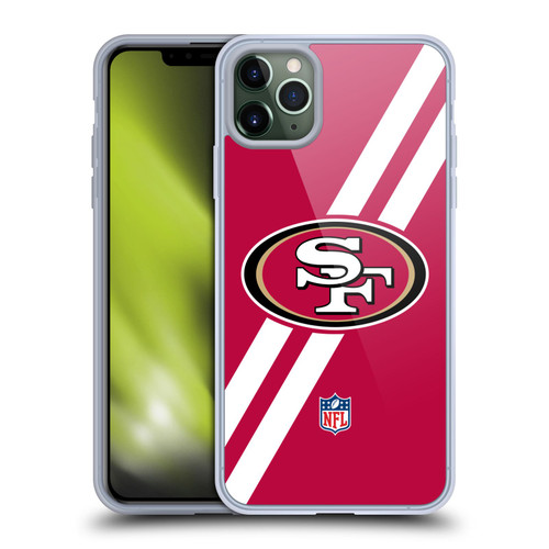 NFL San Francisco 49Ers Logo Stripes Soft Gel Case for Apple iPhone 11 Pro Max