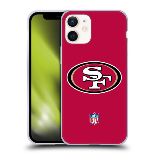 NFL San Francisco 49Ers Logo Plain Soft Gel Case for Apple iPhone 12 Mini