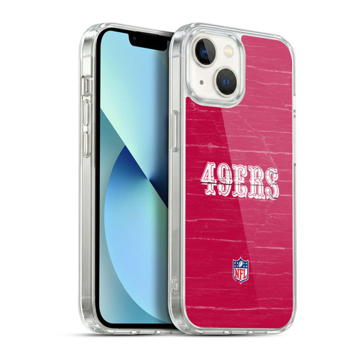 NFL San Francisco 49Ers Logo Distressed Look Soft Gel Case for Apple iPhone 13
