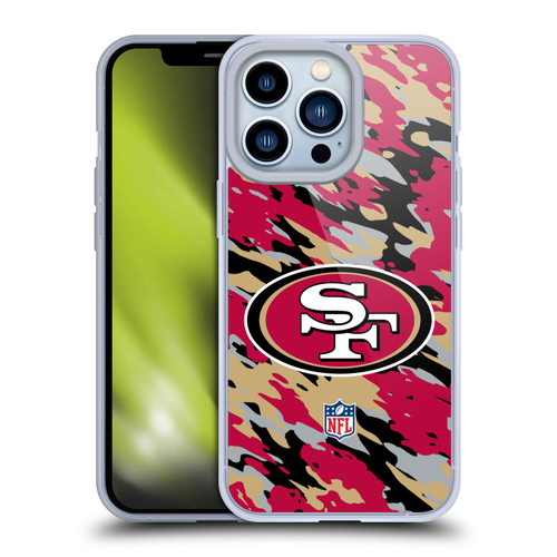 NFL San Francisco 49Ers Logo Camou Soft Gel Case for Apple iPhone 13 Pro