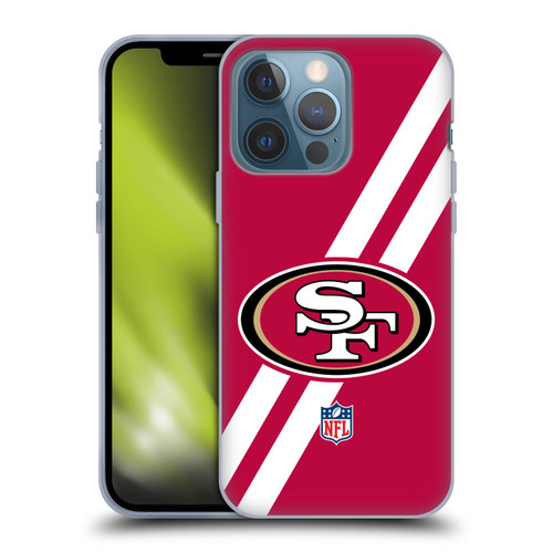 NFL San Francisco 49Ers Logo Stripes Soft Gel Case for Apple iPhone 13 Pro