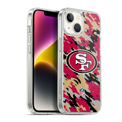 NFL San Francisco 49Ers Logo Camou Soft Gel Case for Apple iPhone 14