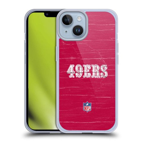 NFL San Francisco 49Ers Logo Distressed Look Soft Gel Case for Apple iPhone 14