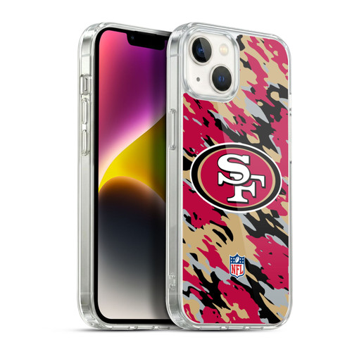 NFL San Francisco 49Ers Logo Camou Soft Gel Case for Apple iPhone 14 Plus